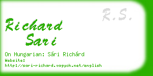 richard sari business card
