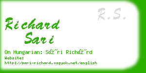 richard sari business card